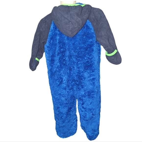 The North Face Chimborazo Infant Winter Bunting Neon Green Blue Sherpa Sz 6-12M - Picture 2 of 4